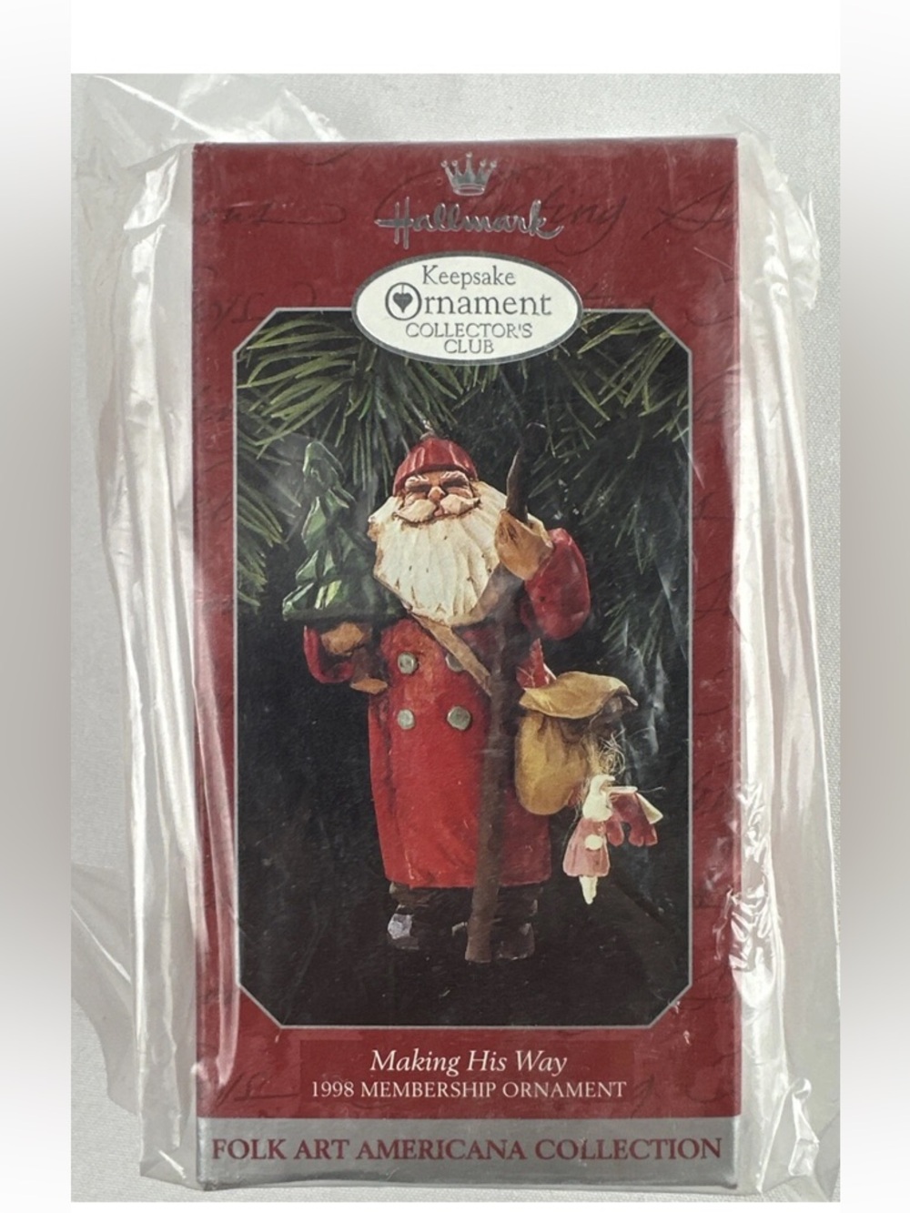 Vintage Hallmark Keepsake Ornament Collector's Club Making His Way 1998 NWT HTF